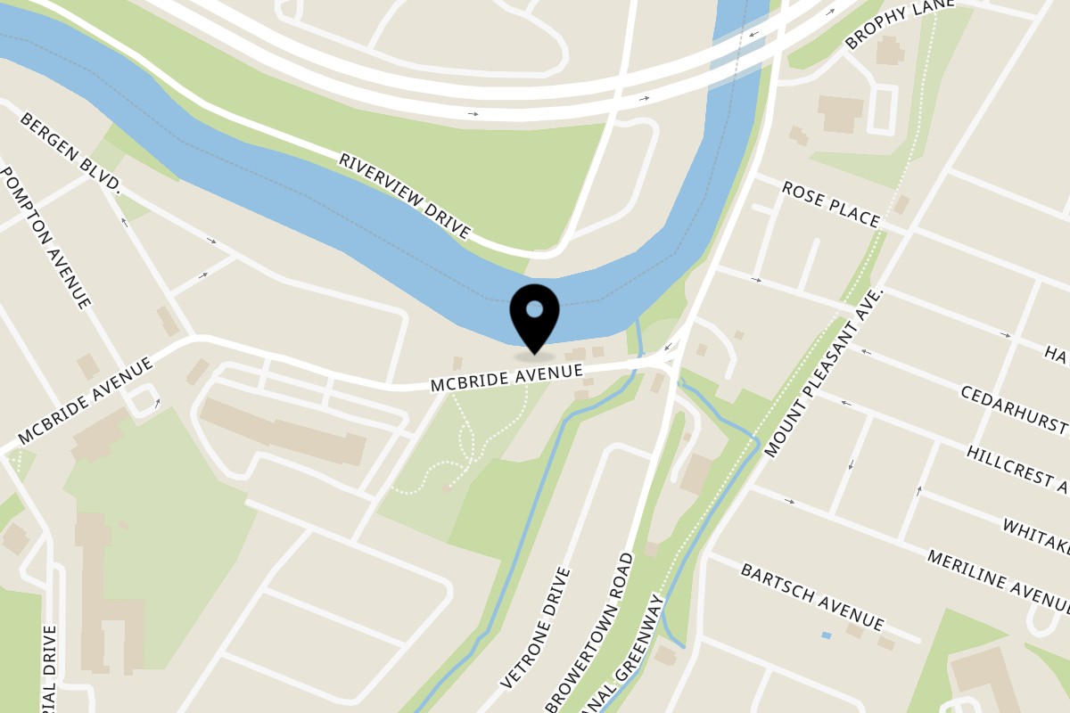 Map showing the location of Lomo Truck Food Truck on 952 McBride Ave in Woodland Park