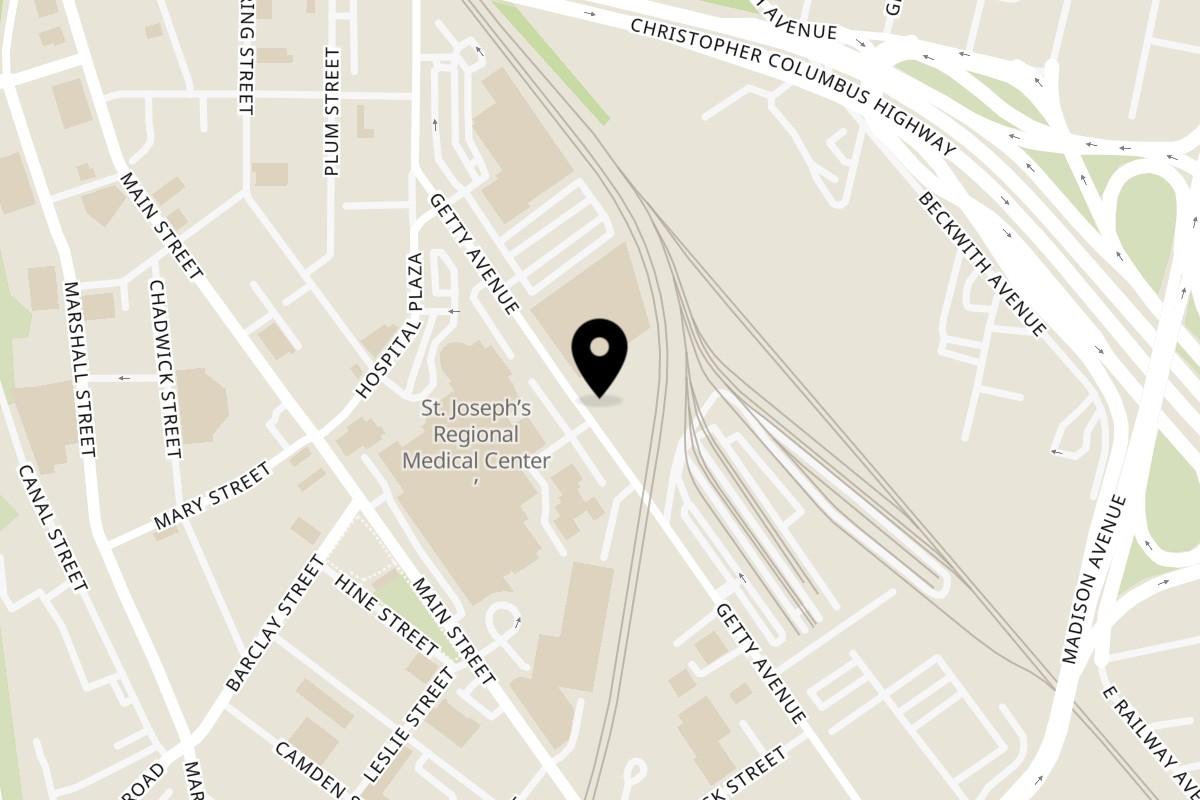 Map showing the location of Lomo Truck Food Truck on 69 Getty Ave in Paterson